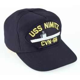 ミュージシャン The BONEZ N-Logo Flat Visor Cap Navy USS NIMITZ CVN-68 CAP