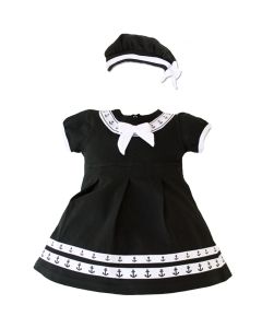 NAVY ANCHOR DRESS SET