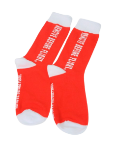 REMOVE BEFORE FLIGHT SOCKS