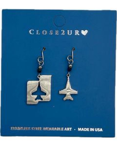 F-18 STAINLESS STEEL EARRING