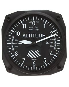 ALTIMETER INSTRUMENT STYLE WALL CLOCK