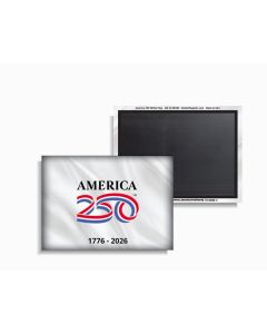 AMERICA 250 WHITE FLAG MAGNET