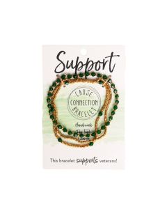 MILITARY SUPPORT BRACELT -  GREEN