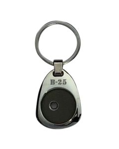 B-25 POLISHED NICKEL KEYCHAIN