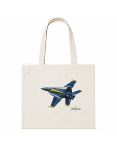 Blue Angels Single Jet Canvas Tote Bag