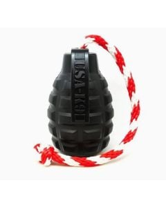 USA k9 GRENADE CHEW TOY/ROPE- BLACK