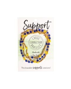 SUPPORT BRACELET - ROYAL BLUE/YELLOW