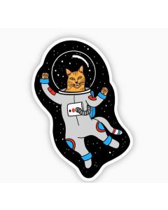 CAT ASTRONAUT STICKER