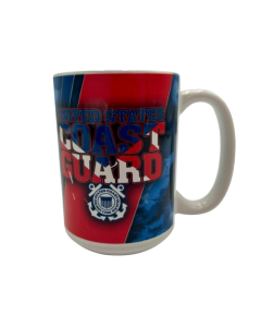 COAST GUARD RED WHITE BLUE MUG