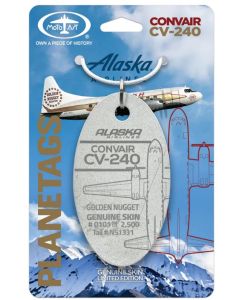 CONVAIR CV-240 GOLDEN NUGGET - LUGGAGE TAG
