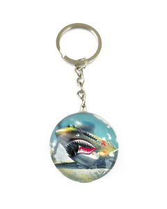 P-40 GLASS DOME KEY CHAIN