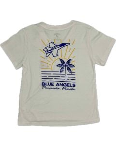 BLUE ANGELS DOODLE ART WOMENS V NECK