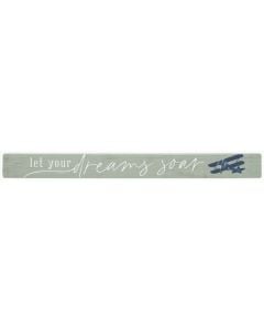Dreams Soar Airplane Wooden Sign