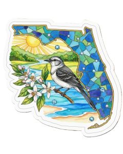 Florida Stained Glass Vinyl Sticker
