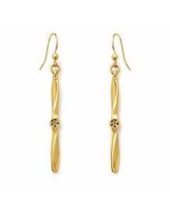 Gold Propeller Drop Earrings