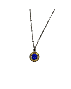 GOLD/BLUE CENTER PENDANT