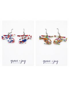 Helicopter Dangle Acrylic Earrings