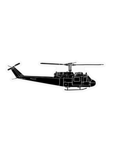 UH-1 HUEY STICKER - BLACK