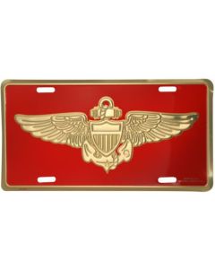 USMC NAVAL AVIATOR WINGS LICENSE PLATE