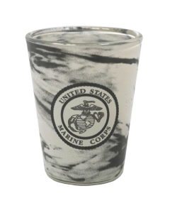 MARINES MARBLED SHOT GLASS