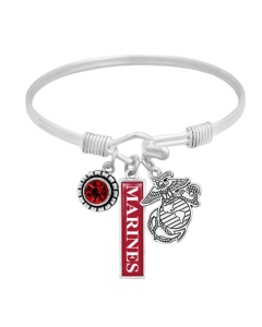 MARINES TRIPLE CHARM BRACELET