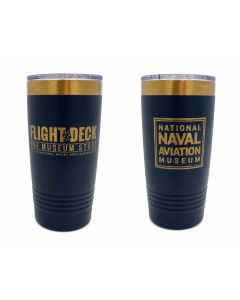 National National Naval Aviation Museum & Flight Deck Store Engraved Logo Blue/Gold Tumbler
