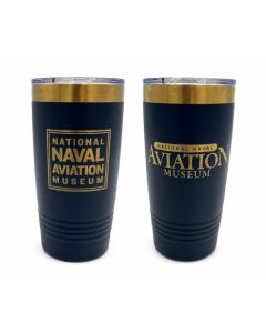 National Naval Aviation Museum Double Logo Engraved Blue/Gold Tumbler