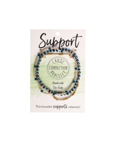 MILITARY SUPPORT BRACELET - NAVY BLUE