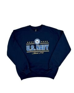 NAVY CREW SWEATSHIRT
