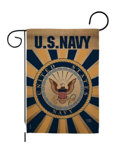 NAVY GARDEN FLAG BURST