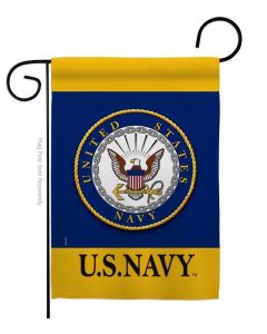 NAVY GARDEN FLAG YELLOW/BLUE