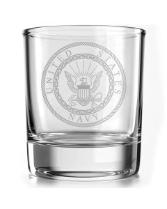 NAVY WHISKEY GLASS