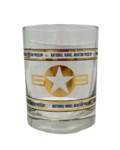 NAVAL AVIATION MUSEUM GOLD ROCKS GLASS