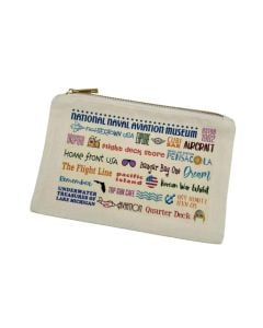 NAVAL AVIATION MUSEUM WORD CLOUD POUCH BAG