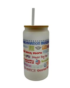 NAVAL AVIATION MUSEUM WORD MASON JAR