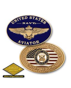 NAVAL AVIATOR OVAL COIN
