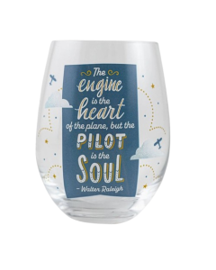 PILOT IS THE SOUL-WINE GLASS