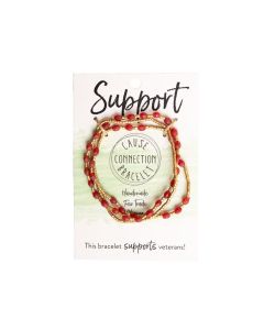 MILITARY SUPPORT BRACELET - RED
