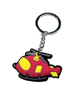 RED HELICOPTER RUBBER KEYCHAIN