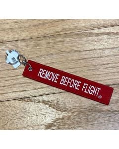 REMOVE BEFORE FLIGHT EMROIDERED  KEYCHAIN