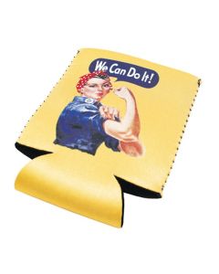 ROSIE THE RIVETER CAN COOLER