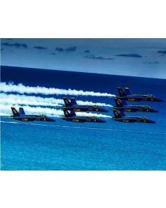 BLUE ANGELS MATTED PRINT - EMERALD COAST PASS