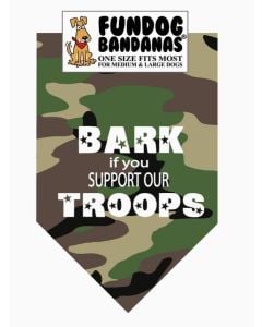 SUPPORT TROOPS DOG BANDANA