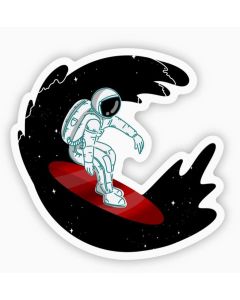 SPACE SURFING ASTRONAUT STICKER
