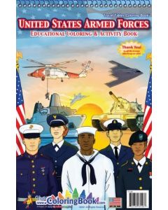 US ARMED FORCES COLORING BOOK