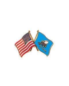 US FLAG/SEABEE PIN