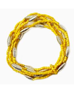 Yellow Seed Bead Stretch Bracelet
