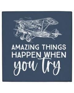 You Try Airplane Square Magnet