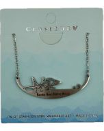 F-14 PROFILE STAINLESS STEEL NECKLACE