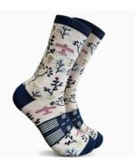 Airplane Floral Crew Socks